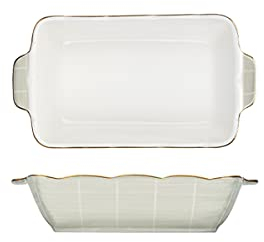 DubMag enamel roasting tin，baking tray set，Porcelain Baking Dish 9 Inches Individual Baking Pan Porcelain Rectangular Bakeware Set, Set of 2,A (Color : A) (Color : B) (Color : B)