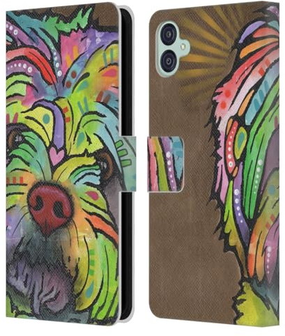 Head Case Designs Offizielle Dean Russo Amy Hunde 3 Leder Brieftaschen Handyhülle Hülle Huelle kompatibel mit Samsung Galaxy M04 5G / Galaxy A04e