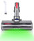 Brosse Motorisée Compatible avec Dyson V7 V8 V10 V11 V15, Tête de Nettoyage à avec LED Verte, Rouleaux de Remplacement pour Sols Durs et Moquettes (Noir et rouge, Brosse pour sols)