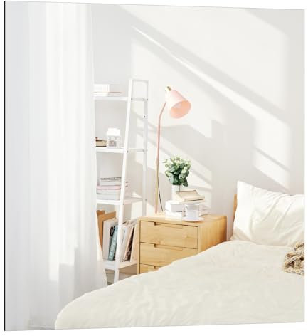 TSKDKIT Specchio autoadesivo grande da 50 cm, specchio da parete quadrato senza cornice, in vetro HD, per bagno, porte dell'armadio, soggiorno, corridoio (50 x 50 cm)