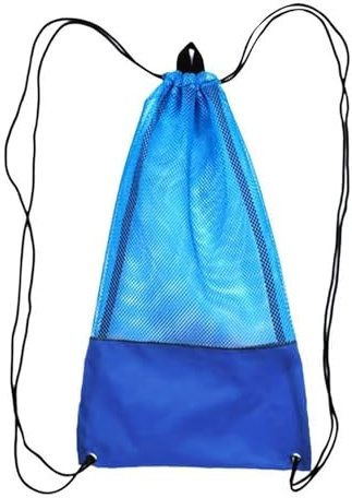 Borsa da nuoto con coulisse per uomini, donne e bambini, attrezzatura subacquea in nylon resistente, zaini a rete con coulisse, borsa da immersione di grande capacità