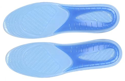 LALADEFIEE Gel Einlegesohlen mit Rutschfesten Fußpolstern und Atmungsaktiver Innensohle Dickere Schuhpolster für Sommerferien Schweißabsorbierende Sport Einlegesohle für Herren und Damen