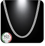 QUADRI – kedja herr silver | silverkedja 925 silver – halsband herr | Pansarkedja av 925 sterlingsilver, tillverkad i Italien av ett guldsmedsföretag som verksamt sedan 1968.