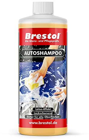 BRESTOL® Autoshampoo 1000 ml Konzentrat - Autowäsche Abperleffekt Abperl-Effekt geeignet für Foam Master Schaumsprüher Schaumsprühgerät oder manuelle Fahrzeugwäsche