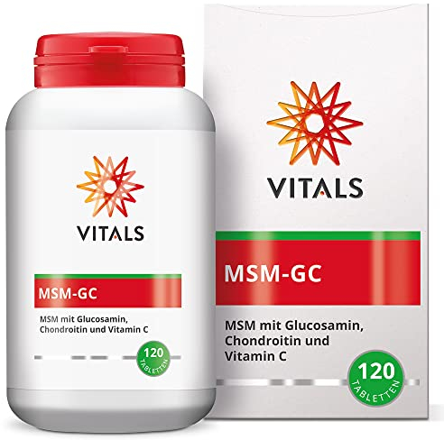 Vitals - MSM-GC 120 Tabletten mit 250mg Glucosamin, 225mg Chondroitin und 60mg Vitamin C aus Ester-C in relevanter Dosis. Mit nur den besten Zutaten in relevanter Dosis