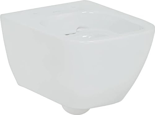 Geberit Smyle Square, WC suspendu, chasse deau basse, saillie réduite, forme fermée, rimfree 500379, 500.379.01.1, Couleur: blanc