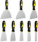 Xinzistar 8 PCS Wallpaper Scrapers, 8 Pieces Different Size Wide Putty Knife Set, Paint Scraper, Metal Spackle Knives Paint Tools for Wallpaper/Decals/Drywall Finishing/Plaster Scraping
