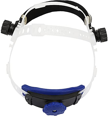 Casque de Soudage Bandeau Bandeau Réglable équipement de Sécurité au Travail pour Accessoires de Protection de la Tête à Assombrissement Automatique Solaire(blanche)