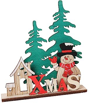 Ciieeo Tischdekoration Urlaub Holzfigur weihnachtsfigur aus Holz Weihnachtsdekorationen Christbaumschmuck Ornament Weihnachtsbaum Spielzeug Weihnachtsschmuck Fenster schmücken Holztisch