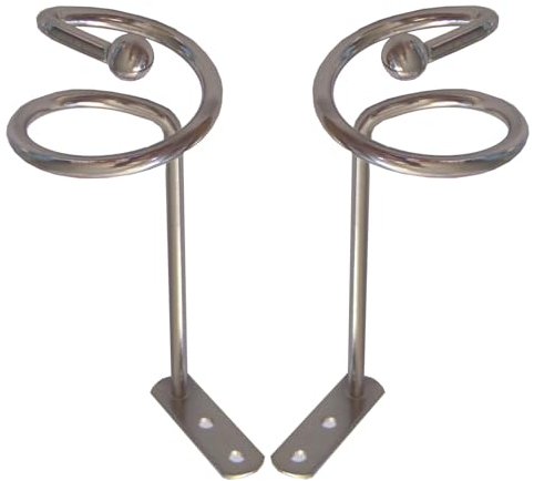BASIT Drapierhaken für Gardinen I 1 Paar I in Edelstahl Look für Gardinenstangen I T61