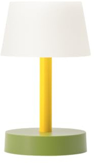 REMEMBER Tischleuchte Fritz flora, H 22 cm, Ø 13.4 cm, Kunststoff/Metall – Moderne LED Tischlampe für Wohnraum, Schreibtisch oder Nachttisch, dekorative Design Leuchte