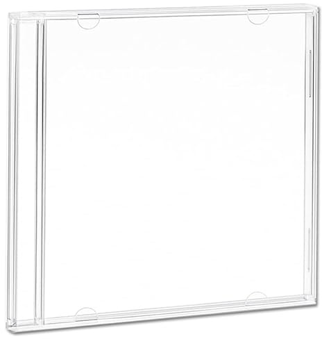 10 x Replacement Clear CD Jewel Cases Without Trays – Standard Size 141 x 124 x 10.4mm – Perfect for Replacing Damaged Album Cases (10)