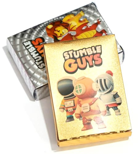 HSKRKOW 110 PCS Stumbling cartes à collectionner Cadeau d'anniversaire pour les fans d'anime（Or + Argent）