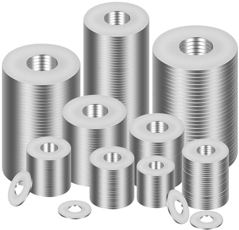 Hexizexi 120Pcs M6x12mm Washers for Screws Stainless Steel Washers Silver for Screws Nuts Bolts