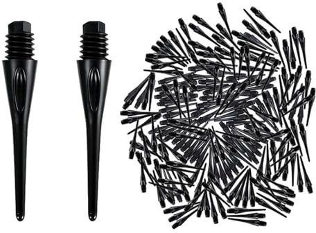 VortecSys 300 Pack 2BA Thread Soft Dart Tips - Premium Plastic Replacement Dart Points, Essential Dart Accessories Set for Soft Tip Darts (Black)