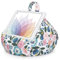 iBeani iPad & Tablet Stand / Bean Bag Cushion Holder for All Devices / Any Angle on Any Surface - Floral Plum