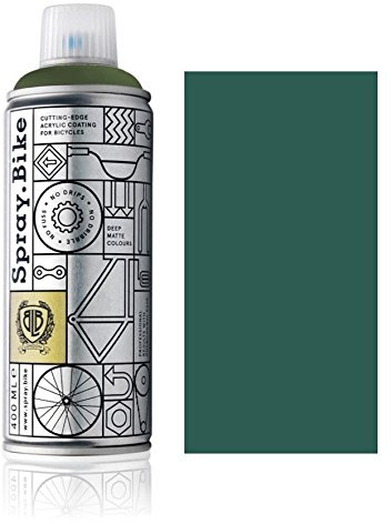 SPRAY.BIKE Fahrrad Lackspray in versch. Farben - KEINE GRUNDIERUNG notwendig - Acryllack/Lack Spray in 400 ml Spraydose, Matt- und Klarlack Optik möglich (Britisches Renngrün Greenwich, Matt)