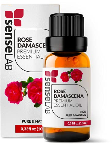 Ätherisches Damaszener-Rosenöl - 100% Reines, Natürliches Rosenöl Für Den Therapeutischen Einsatz - Für Diffuser und Luftbefeuchter - Entspannendes Und Beruhigendes Öl Hautpflegeöl - Massageöl (10 ml)