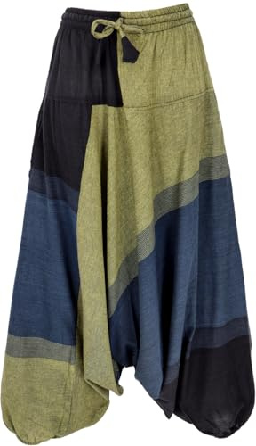 GURU SHOP Randiga harembyxor, pluderbyxor, boho pumpbyxor, aladinbyxor, dam, citron, 40