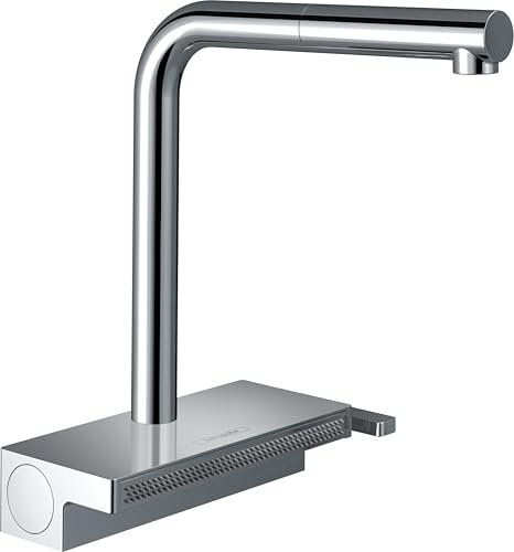 hansgrohe Aquno Select M81 - Köksblandare med utdragbar handdusch, med slangbox (sBox), 2 stråltyper, Kökskran med utloppshöjd 250 mm, Köksarmatur med svängbar pip, krom, 73830000