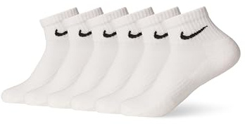 Nike, Everyday Cushion, Calzini (6 Paia), Bianco Nero, S, Uomo