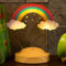 Geschenkelampe Regenbogen Personalisierte LED Lampe Nachttishlampe geschenk für mädchen Weihnachten Taufgeschenk mit UV Druck als Geburtstagsgeschenk