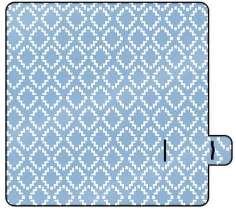 Sequpr Picknickdecke 200 x 200cm, Wasserdicht Picnic Blanket, Stranddecke, Campingdecke Faltbar, Strandmatte Tragbar, Große Picknick Decke für Outdoor Park Strand Camping Wandern (Blau)