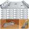 Dreiecksstütze aus Edelstahl, Gorffy 20 Stück Edelstahl Möbelverbinder, Eckverbinder Möbelbau, Universal Edelstahl Eckverbinder für Tisch Stuhl Schrank, Edelstahl Silber Eckverbinder Metall