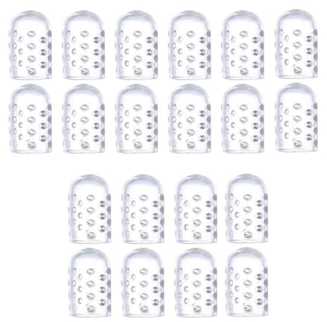 Visxcnu 20Pcs Copridita Traspiranti Puntali in Silicone,Protezione Dita Piedi Silicone,Protezione Mignolo Piede, Distanziatore Piedi Separatore Per Prevenire Vesciche, Calli, Attrito Antidolorifico