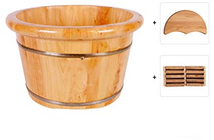 UYDJAKX Eimer für Fußbad, Sauna-Zubehör, Sauna-Eimer, Wassereimer, handgefertigte Fußbadewannen aus Holz, Fußentspannungsfass (Farbe: D) Aktuelle Vision Star of Light