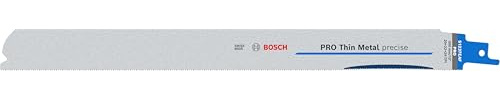 Bosch 5x Hojas de sierra sable PRO Thin Metal S1237EAF Precise (para Tubos y perfiles metálicos, Metales no ferrosos, Longitud 300 mm, Professional Accesorios Sierra sable)