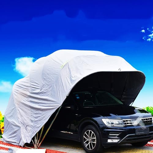XHSMYXGS Cochera Plegable, cochera retráctil, cochera móvil semiautomática, Refugio de Garaje para cochera Resistente al Aire Libre, Adecuado para Varios Modelos (19x8.2x8ft)
