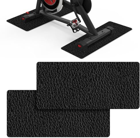 Tappetino protettivo antiurto per pavimenti in tapis roulant, spessore 6 mm, antiscivolo, per attrezzi da fitness, in PVC, per attrezzature sportive, due pezzi (28 x 70 x 0,6 cm)