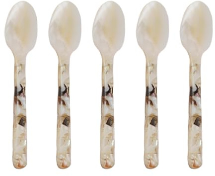 QUXVUIS Cucchiaio di perle per caviale Cucchiaio da gelato all'uovo di caviale indispensabile Cucchiaini decorativi per da gelato al, B