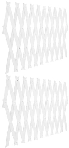 BESPORTBLE Paneles de Celosía Extensibles de Madera de Color Claro 44 Cm 2 Piezas para Jardín Exterior E Interior, Valla Soporte para Plantas Trepadoras, Enrejado Decorativo para Flores