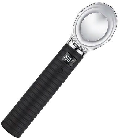 Paletta per gelato riscaldata con display a LED, impermeabile, ricaricabile, da 60 °C a 60 °C, per alimenti riscaldati in metallo, per bambini, anziani, cucina, casa, dessert, buffet, yogurt, sundae