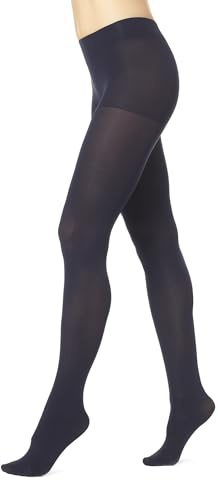HUE womens Super Opaque With Control Top Tights, Navy, 1 US