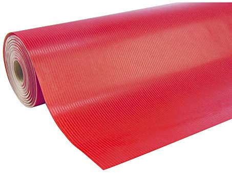 Clairefontaine 507506C - Une Bobine De Papier Kraft Recyclé Unicolor Rouge - Dimensions : 50x0,70m - 60g - Couleur : Rouge - Papier Recyclé, Idéal Pour Les Emballages Cadeaux, DIY, Décoration