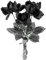 Boland 74544 - ramo de rosas, decoraciones, alrededor de 28 cm, negro