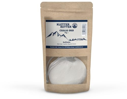 KletterRetter 75g wiederbefüllbarer Chalkball für Kletterer und Boulderer