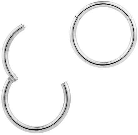 365 SLEEPERS G23 Titanium Unisex Septum Tragus Helix Gångjärnssegment Nos Lip Ring Hoop Örhängen Body Piercing Smycken 20G 18G 16G 14G 12G 10G 8G
