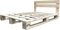 LIPA Massivholzbett Palettenbett mit Kopfteil Bett Holz 140x200 Holzbett 140cm Paletten (140 x 200 cm)