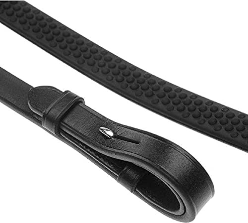 Shires Aviemore Extreme Rênes en Caoutchouc 54 x 5/8, Noir