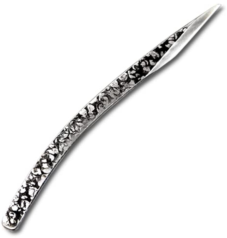 KAKURI Kiridashi Knife 12mm (Curved) Right Hand for Woodworking, Marking, Carving, Whittling, Professional Hand Forged Razor Sharp Japanese Carbon Steel Blade with Hammered Pattern, Made in JAPAN