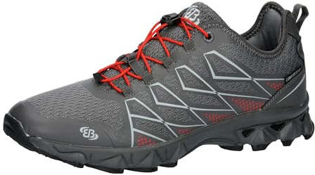 Brütting Mixte Mission : Chaussure de Trail, Gris et Rouge, 40 EU