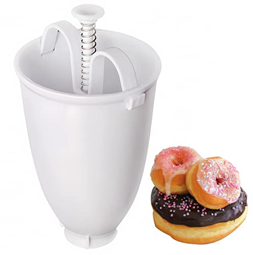 König Design Donut-Genuss Deluxe - Der praktische Donut Maker Kunststoff-Teigspender für unwiderstehliche Mini-Donuts und Pfannkuchen - DIY Küchengebäck-Werkzeug