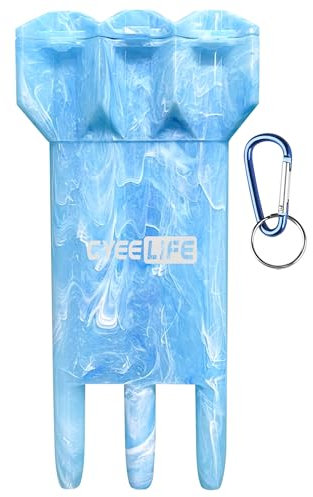 CyeeLife Dart case,Speichert Set von 3 Dart mit Integriertes Dartflug und Schaftsystem,Dart Aufbewahrungsbox (Marmorblau)