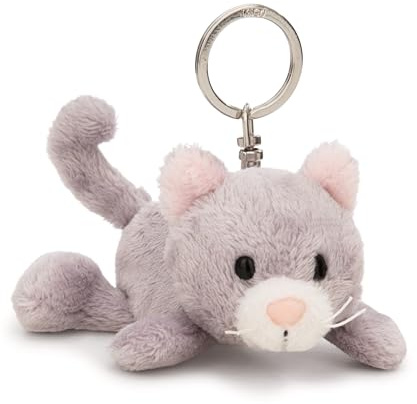 NICI-Llavero Gato de 10 cm, Color Gris, acompañante Fiel para Mochila o Bolso, para niños y Personas Adultas, 62133