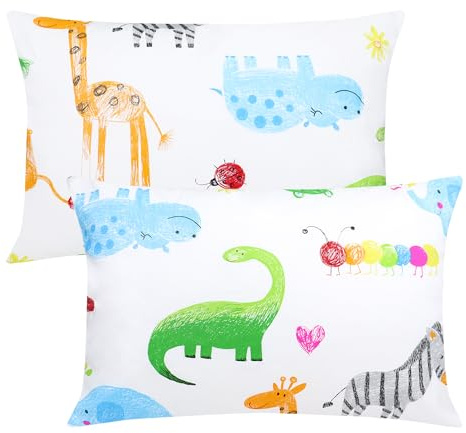 Federa per cuscino per neonato, 2 pezzi, in cotone, 40 x 60 cm, per ragazzi e ragazze, biancheria da letto, federe per bambini