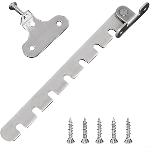 Cerradura de restricción de marco de ventana, 8 x 4 x 1.5 pulgadas, pestillo de inclinación ajustable para ventilación controlada, construcción de acero inoxidable para seguridad en el hogar
